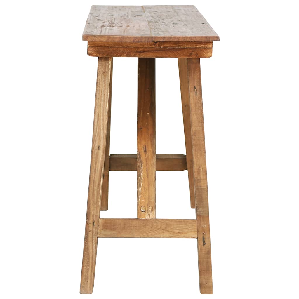 Table console 130x40x80 cm bois de récupération mélangé - XIOS