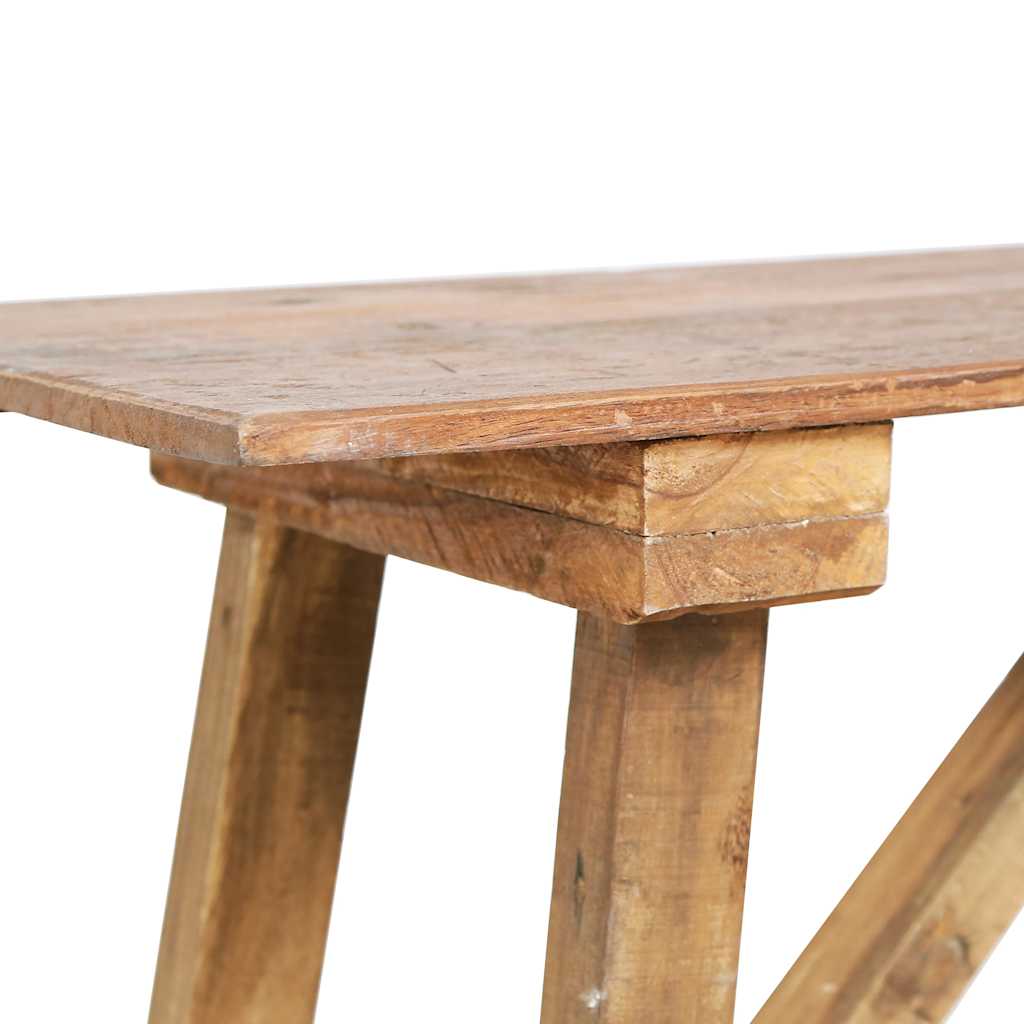 Table console 130x40x80 cm bois de récupération mélangé - XIOS