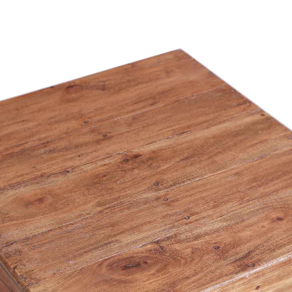 Table basse 53x50x50 cm bois d'acajou massif - XIOS