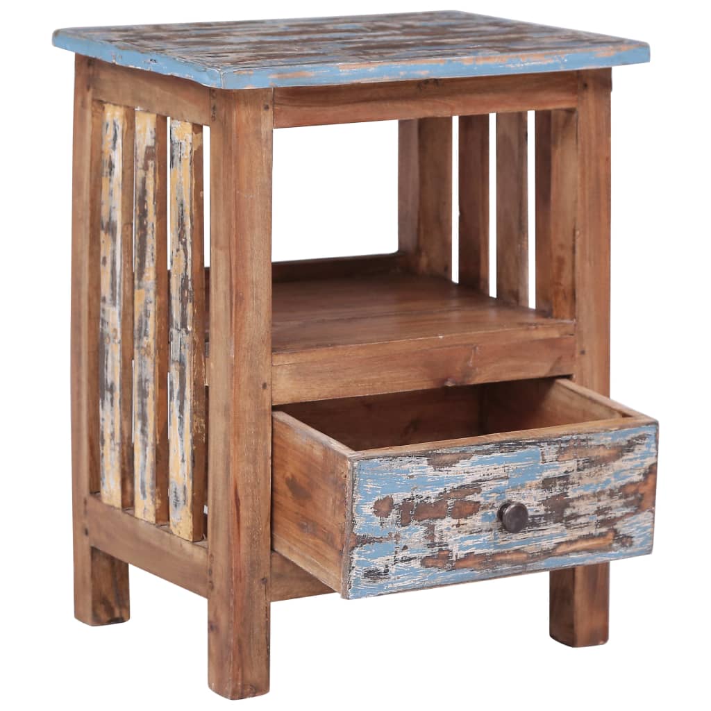Table de chevet 41x30x50 cm bois d'acajou massif - XIOS