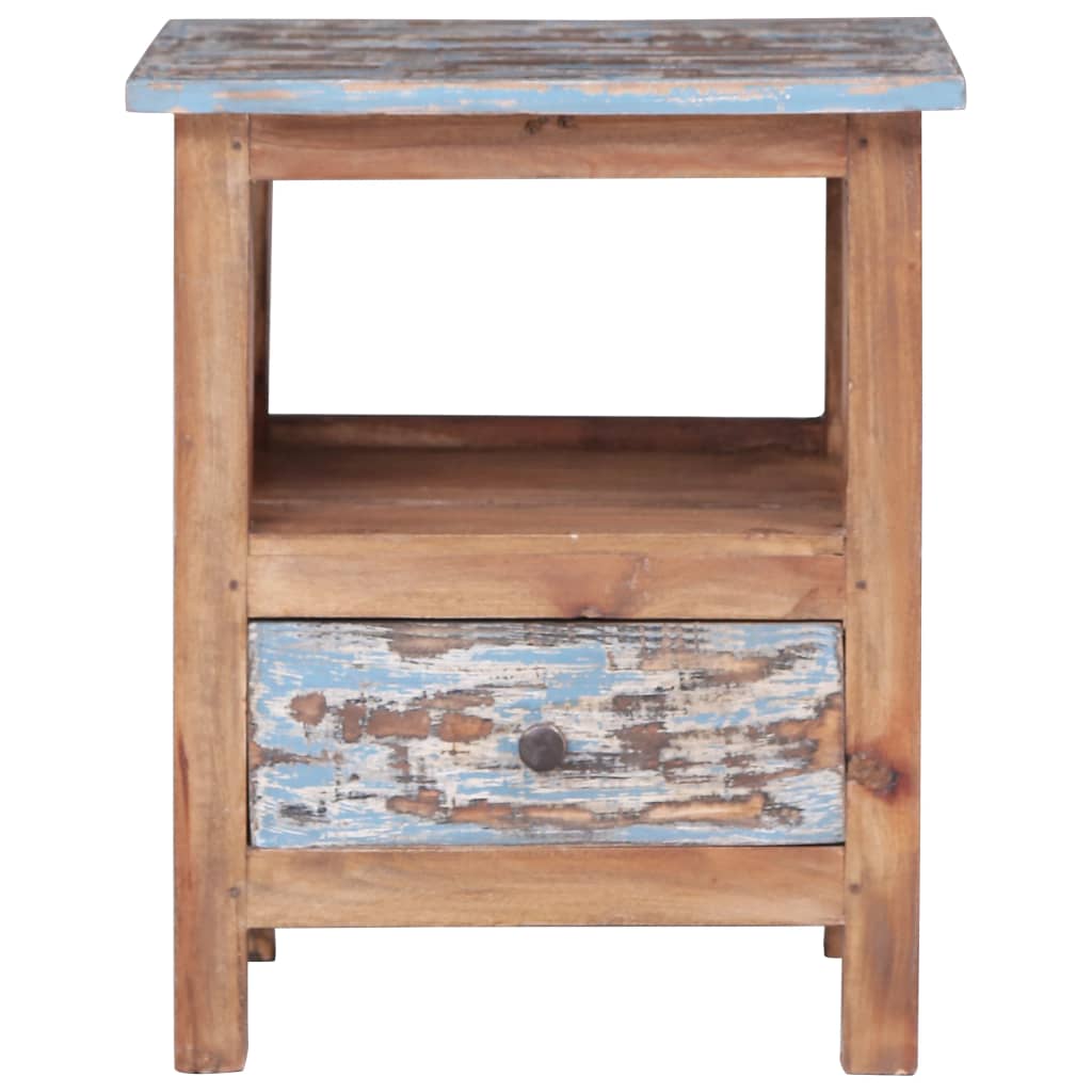 Table de chevet 41x30x50 cm bois d'acajou massif - XIOS