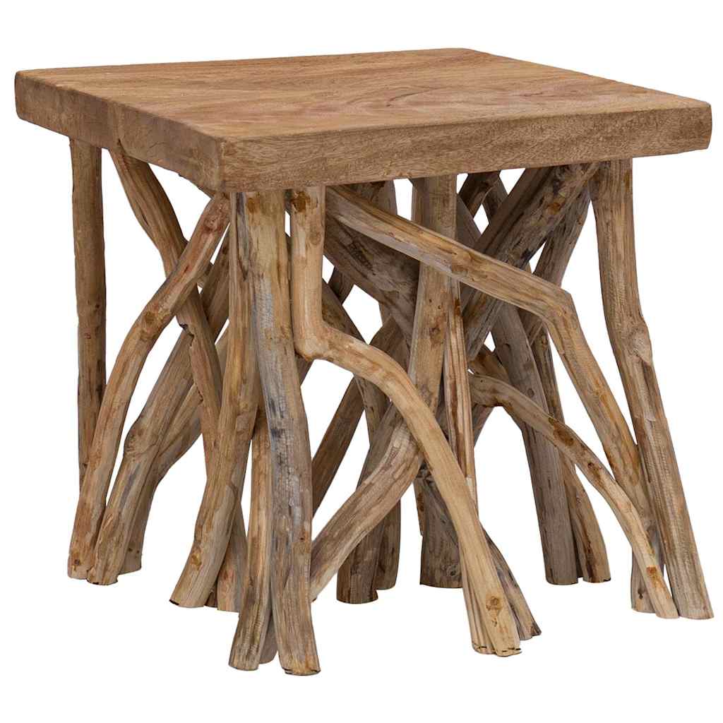 Table basse en rondin 40x40x40 cm bois de récupération mélangé - XIOS