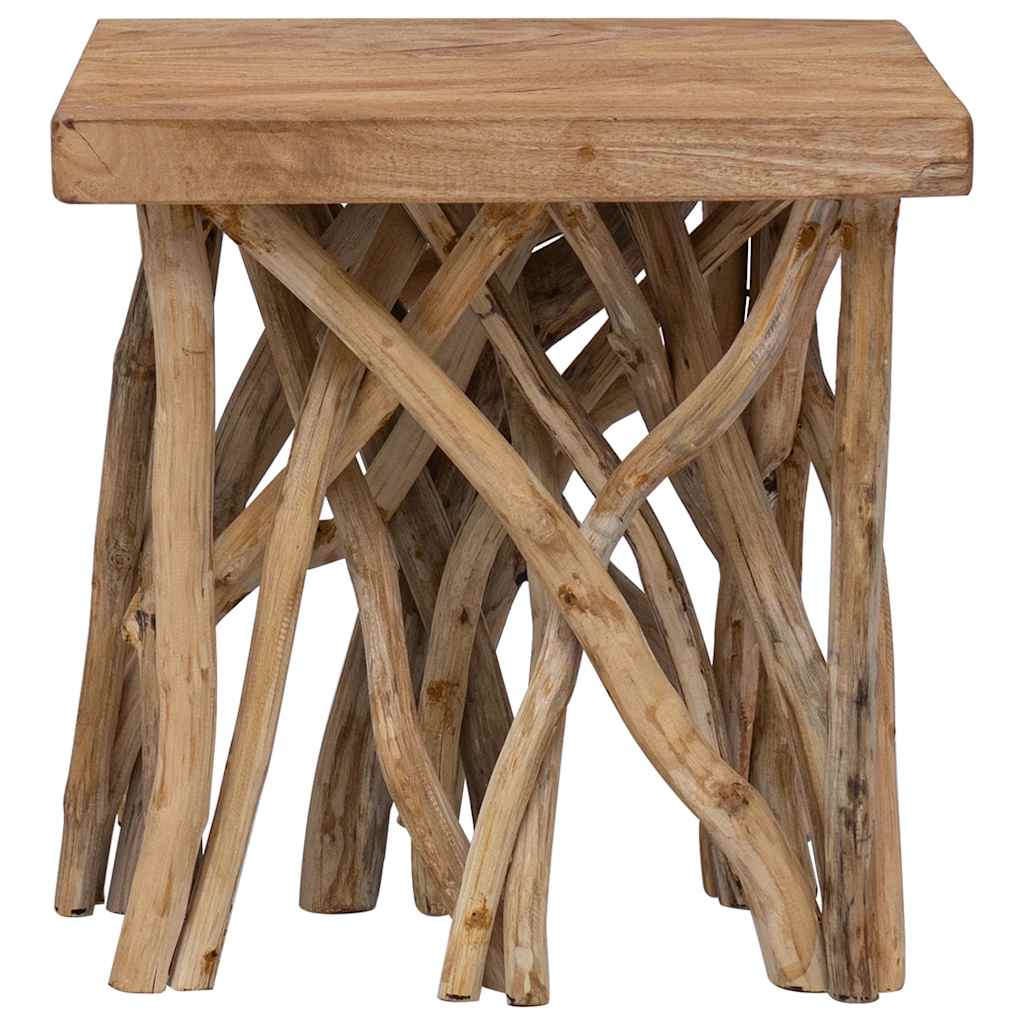 Table basse en rondin 40x40x40 cm bois de récupération mélangé - XIOS