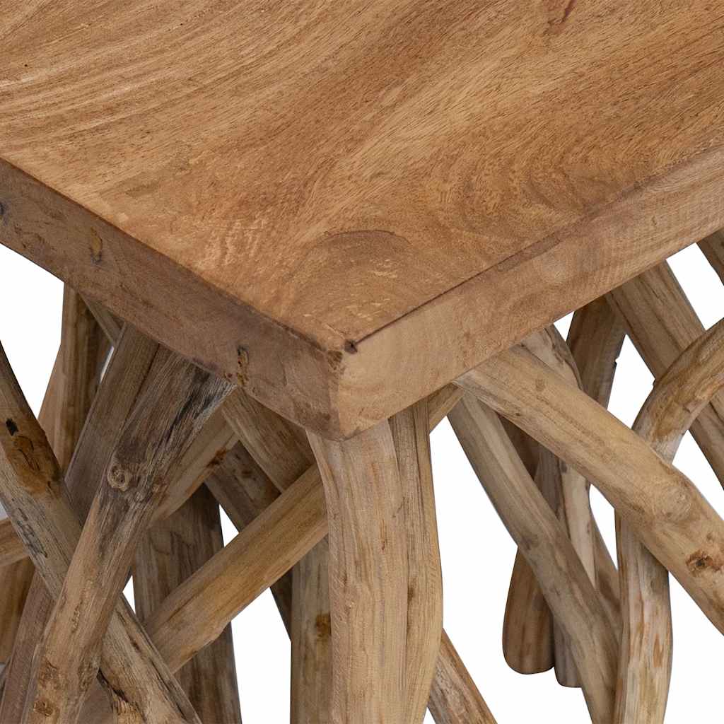 Table basse en rondin 40x40x40 cm bois de récupération mélangé - XIOS