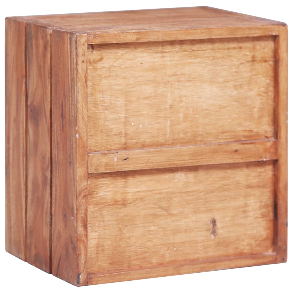 Table de chevet avec 3 tiroirs 35x25x35 cm bois d'acajou massif - XIOS
