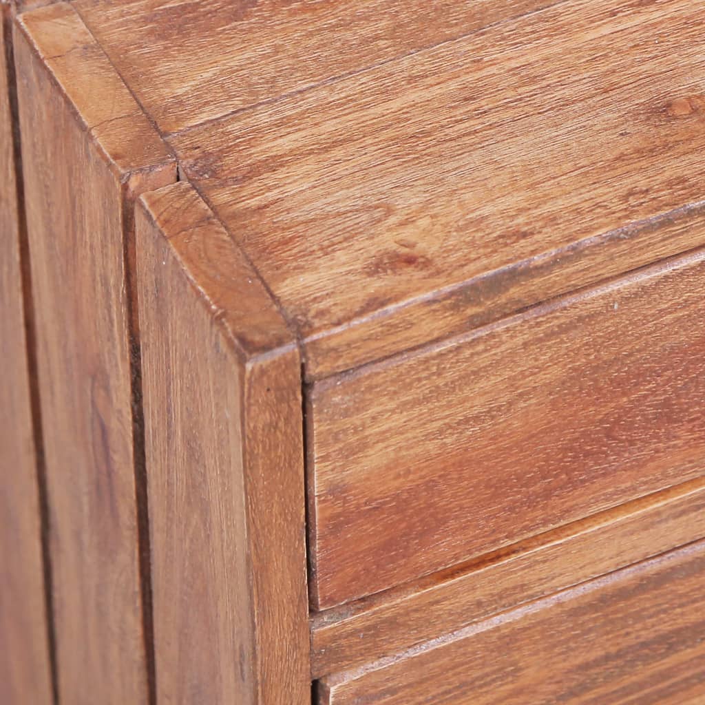 Table de chevet avec 3 tiroirs 35x25x35 cm bois d'acajou massif - XIOS