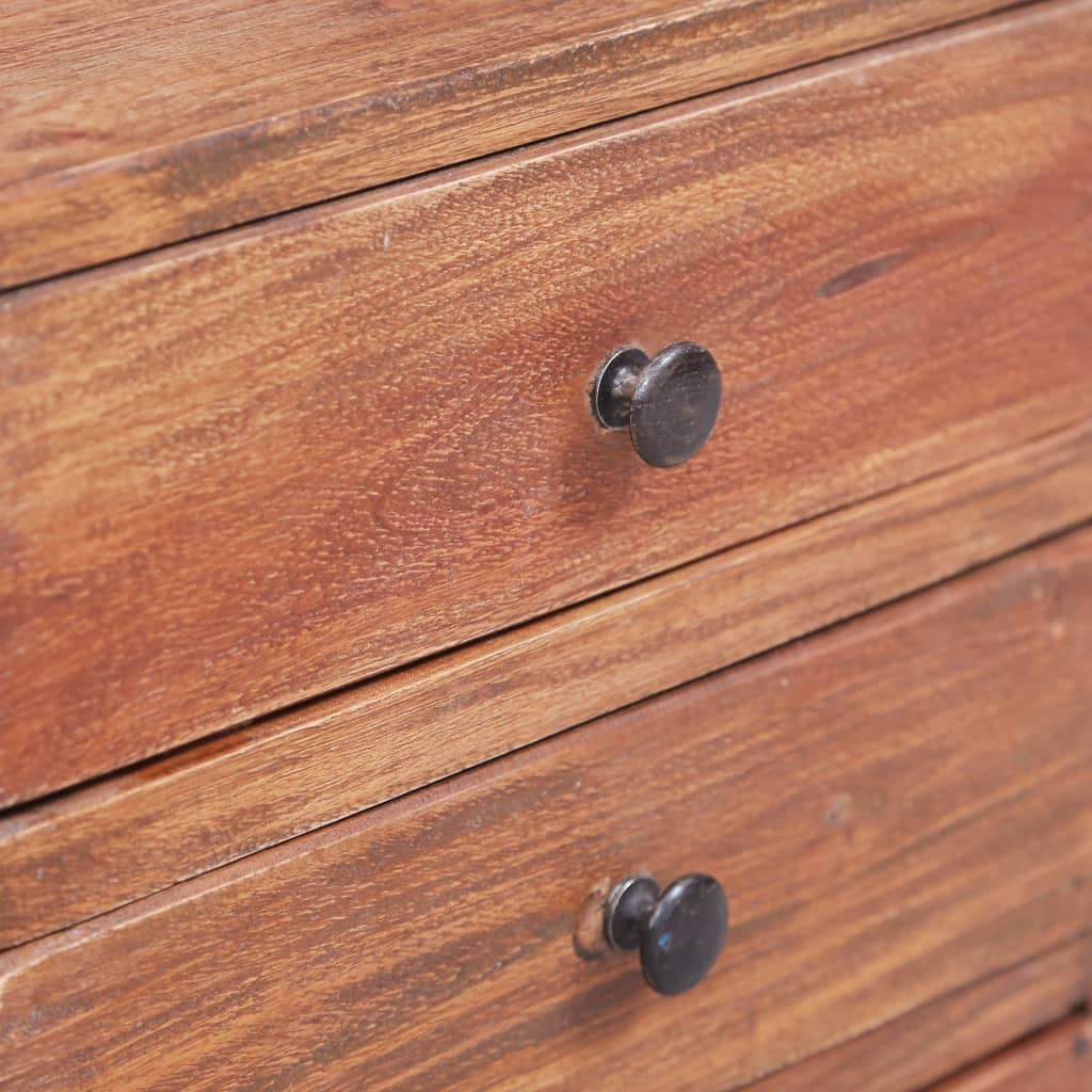 Table de chevet avec 3 tiroirs 35x25x35 cm bois d'acajou massif - XIOS