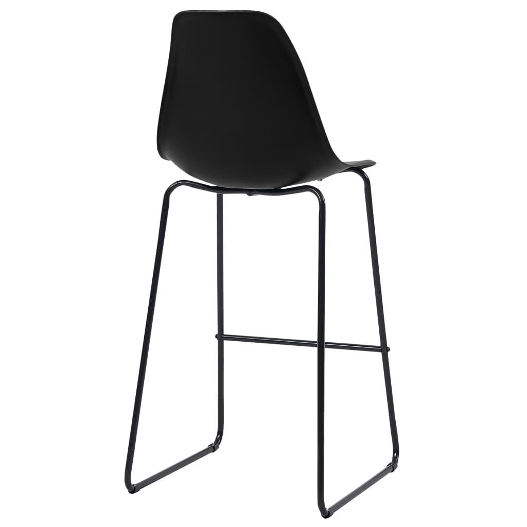 Chaises de bar lot de 4 noir plastique - XIOS
