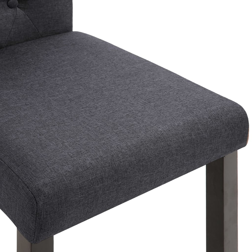 Chaises à manger lot de 4 gris foncé tissu - XIOS