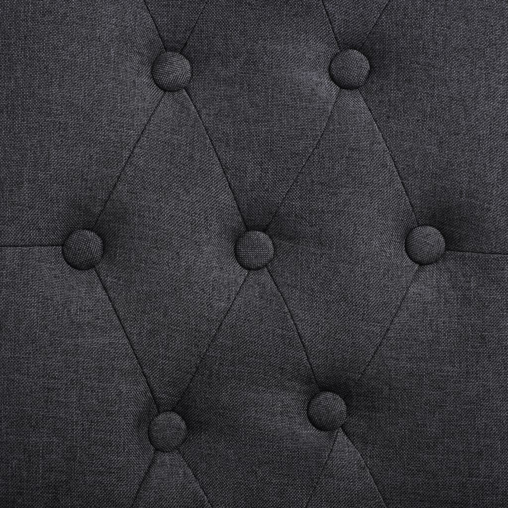 Chaises à manger lot de 4 gris foncé tissu - XIOS