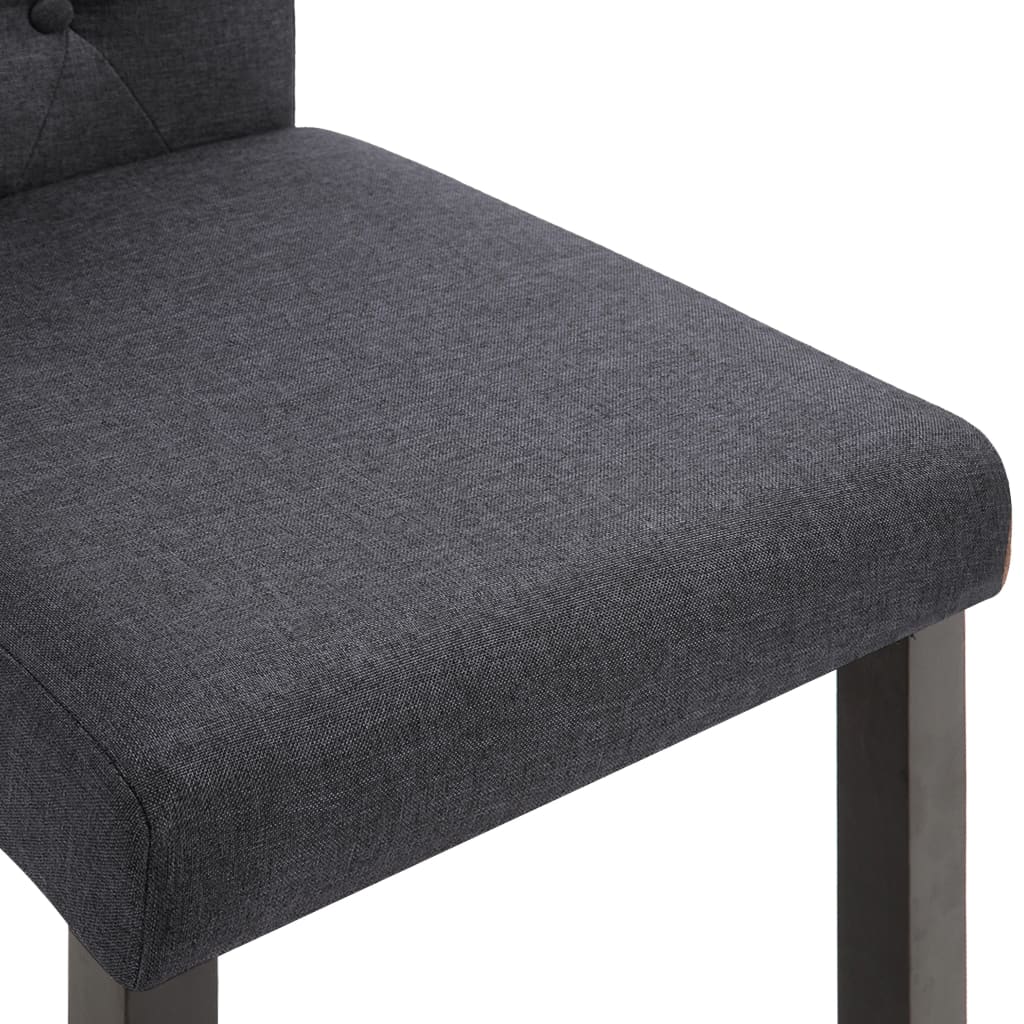 Chaises à manger lot de 6 gris foncé tissu - XIOS