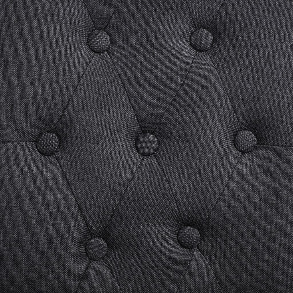 Chaises à manger lot de 6 gris foncé tissu - XIOS
