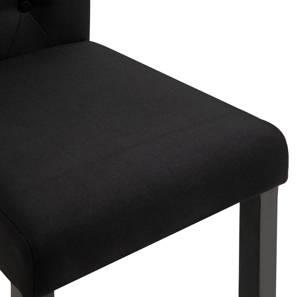 Chaises à manger lot de 6 noir tissu - XIOS