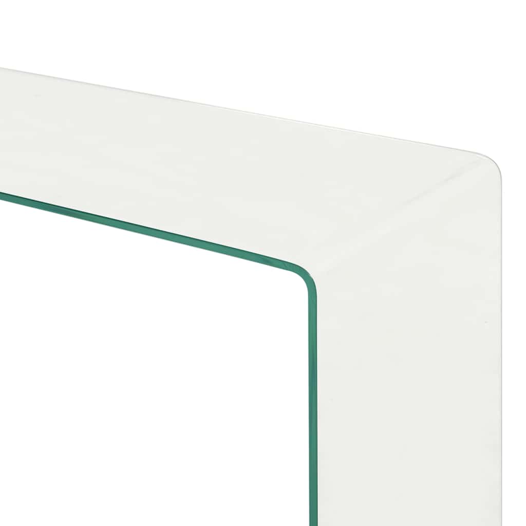 Ensemble de table basse 2 pcs 90x30x20/110x30x40cm Verre trempé