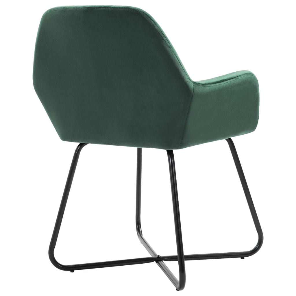 Chaises à manger lot de 4 vert velours - XIOS