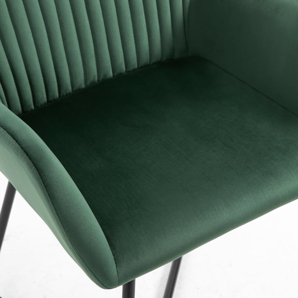 Chaises à manger lot de 4 vert velours - XIOS