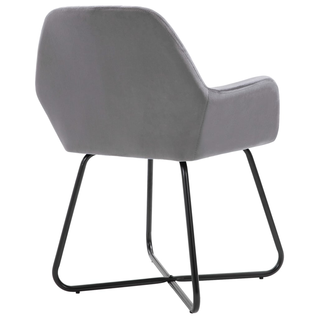 Chaises à manger lot de 6 gris velours - XIOS