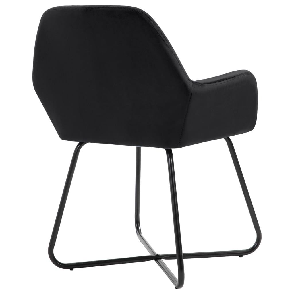 Chaises à manger lot de 4 Noir Velours - XIOS