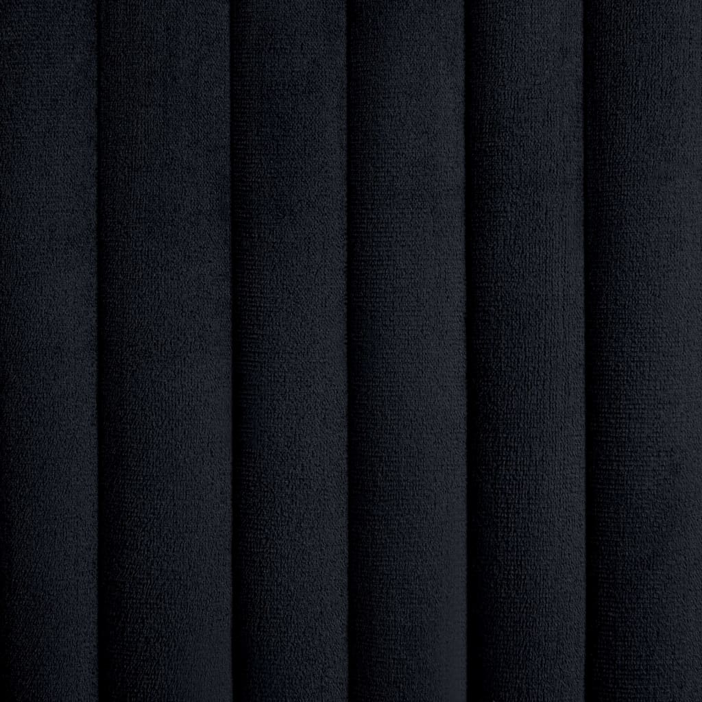 Chaises à manger lot de 4 Noir Velours - XIOS