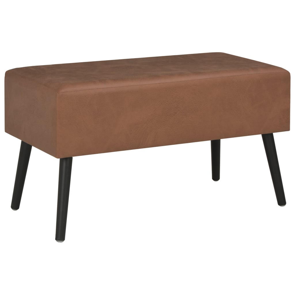 Banc avec tiroirs 80 cm Marron foncé Similicuir - XIOS