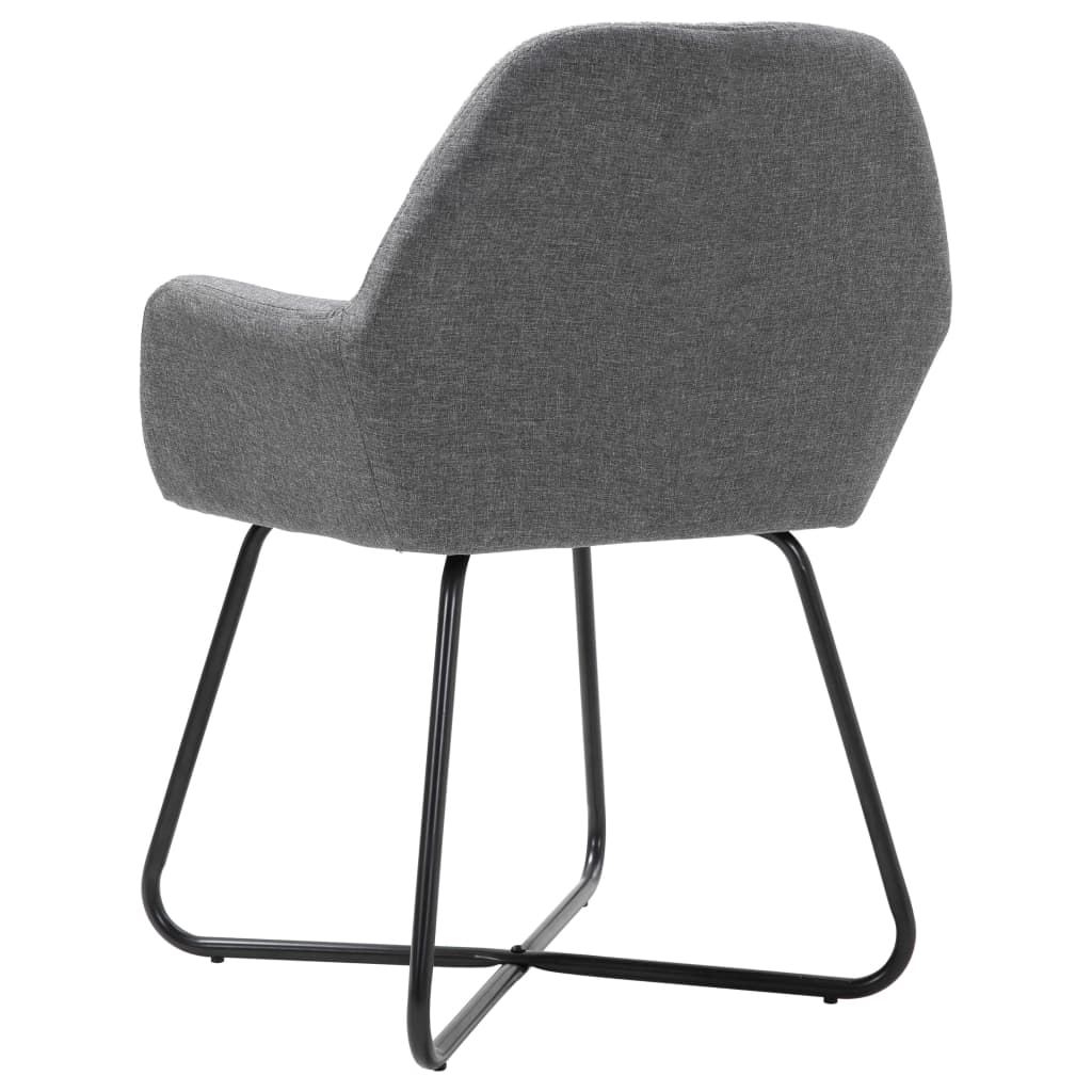 Chaises à manger lot de 4 gris foncé tissu - XIOS