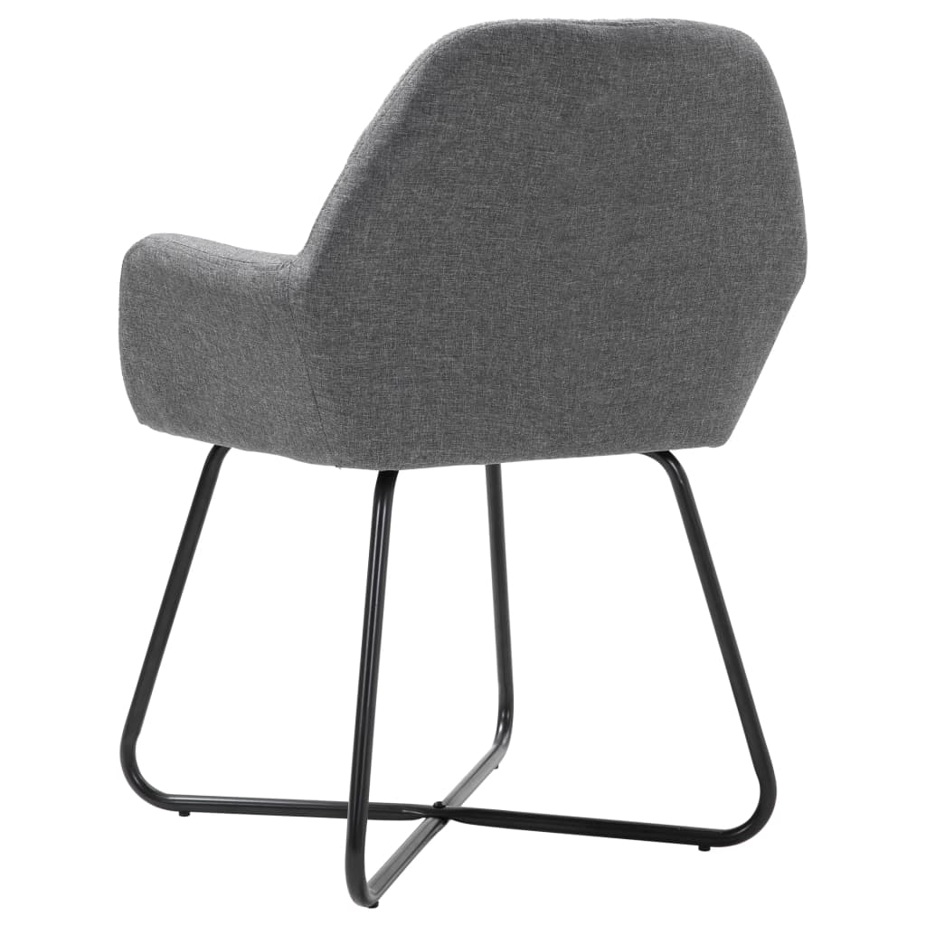 Chaises à manger lot de 6 gris foncé tissu - XIOS