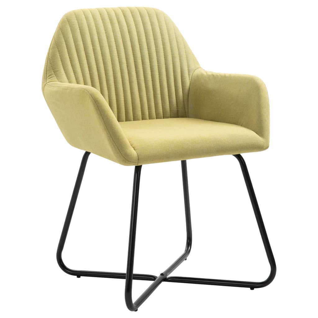 Chaises à manger lot de 6 vert tissu - XIOS