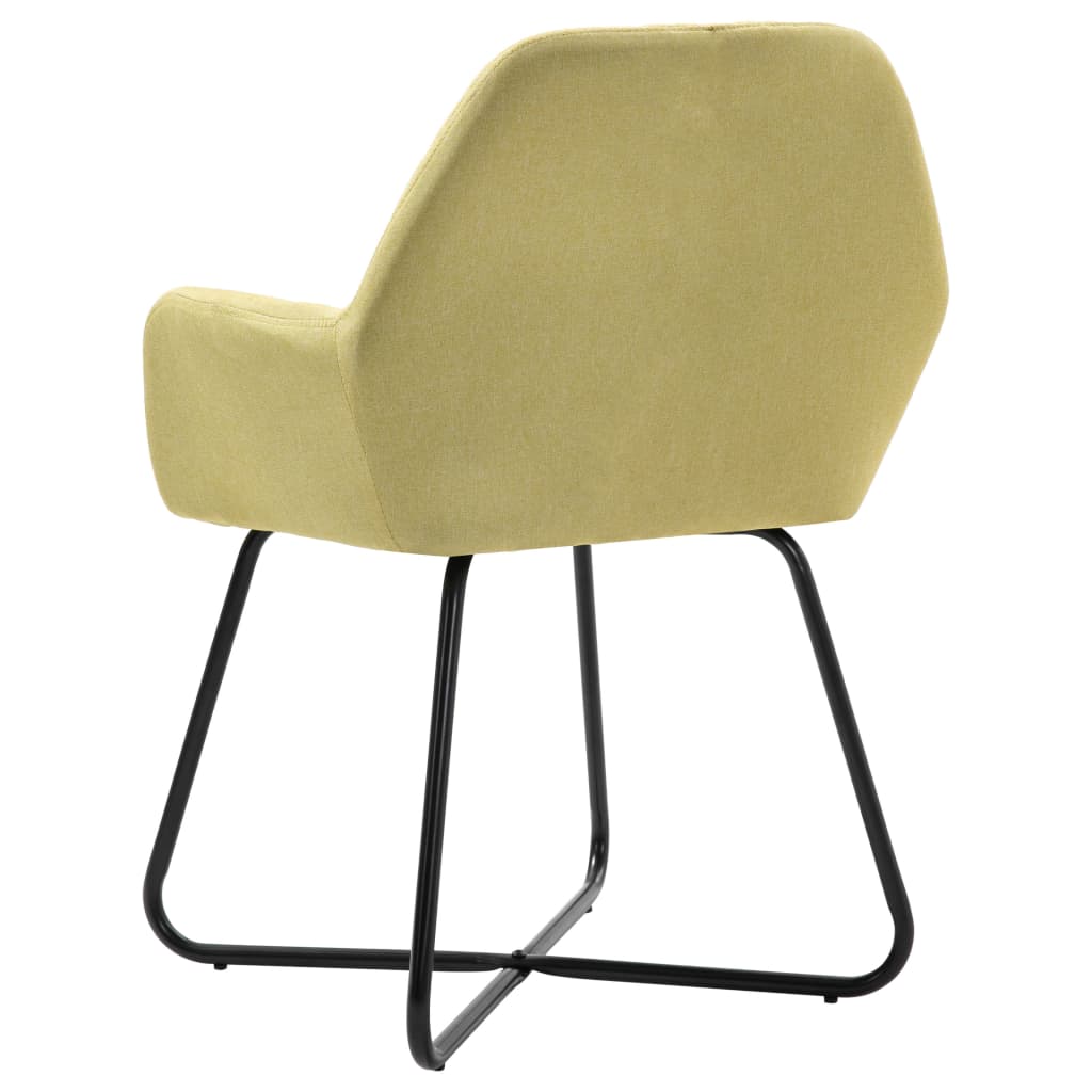 Chaises à manger lot de 6 vert tissu - XIOS