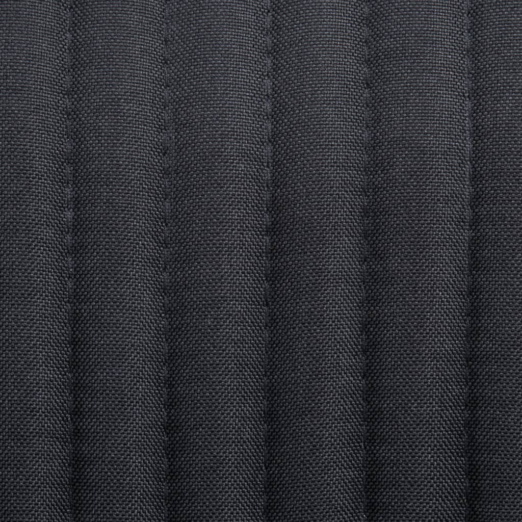 Chaises à manger lot de 4 noir tissu