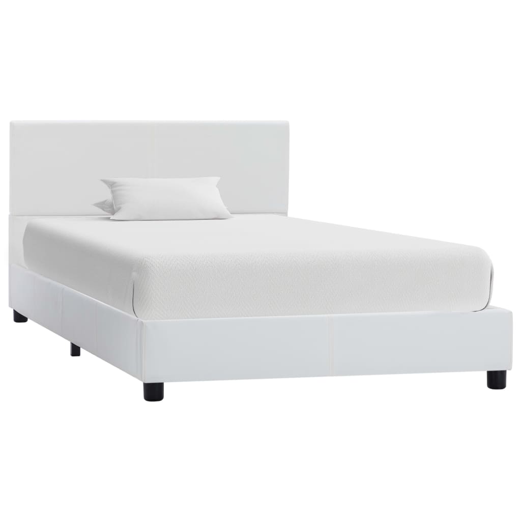 Cadre de lit Blanc Similicuir 100 x 200 cm - XIOS