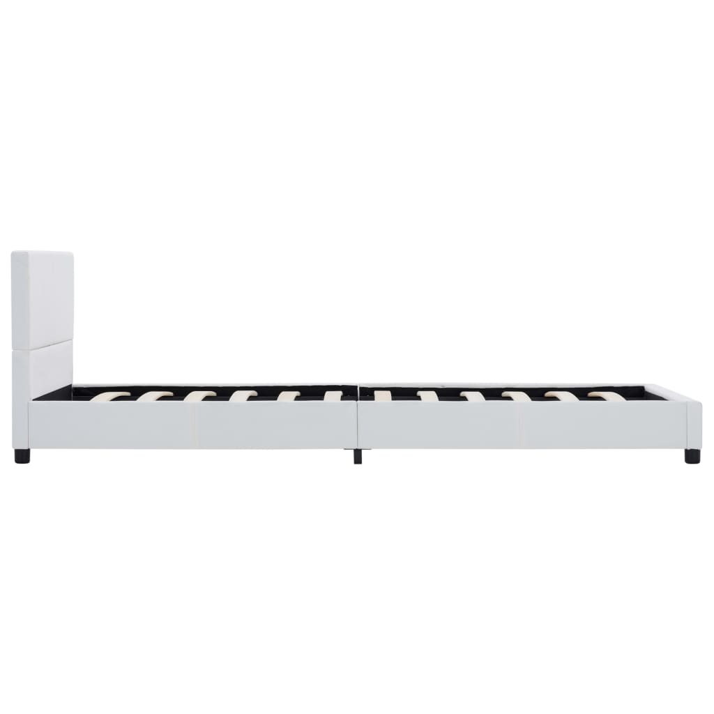 Cadre de lit Blanc Similicuir 100 x 200 cm - XIOS