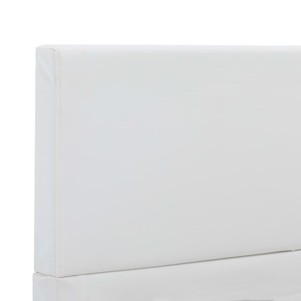 Cadre de lit sans matelas blanc similicuir 160x200 cm - XIOS