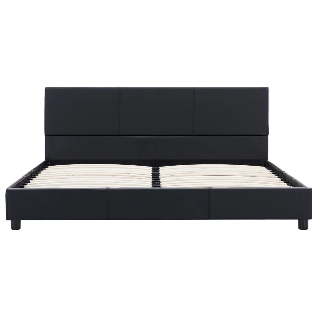 Cadre de lit sans matelas noir similicuir 120x200 cm - XIOS