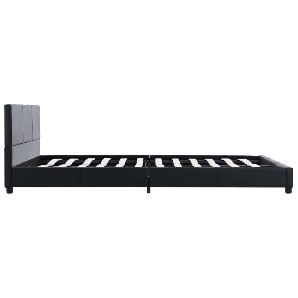 Cadre de lit sans matelas noir similicuir 120x200 cm - XIOS