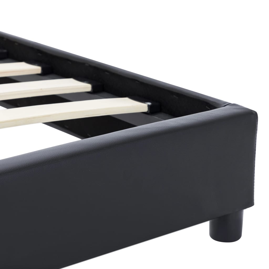 Cadre de lit sans matelas noir similicuir 120x200 cm - XIOS