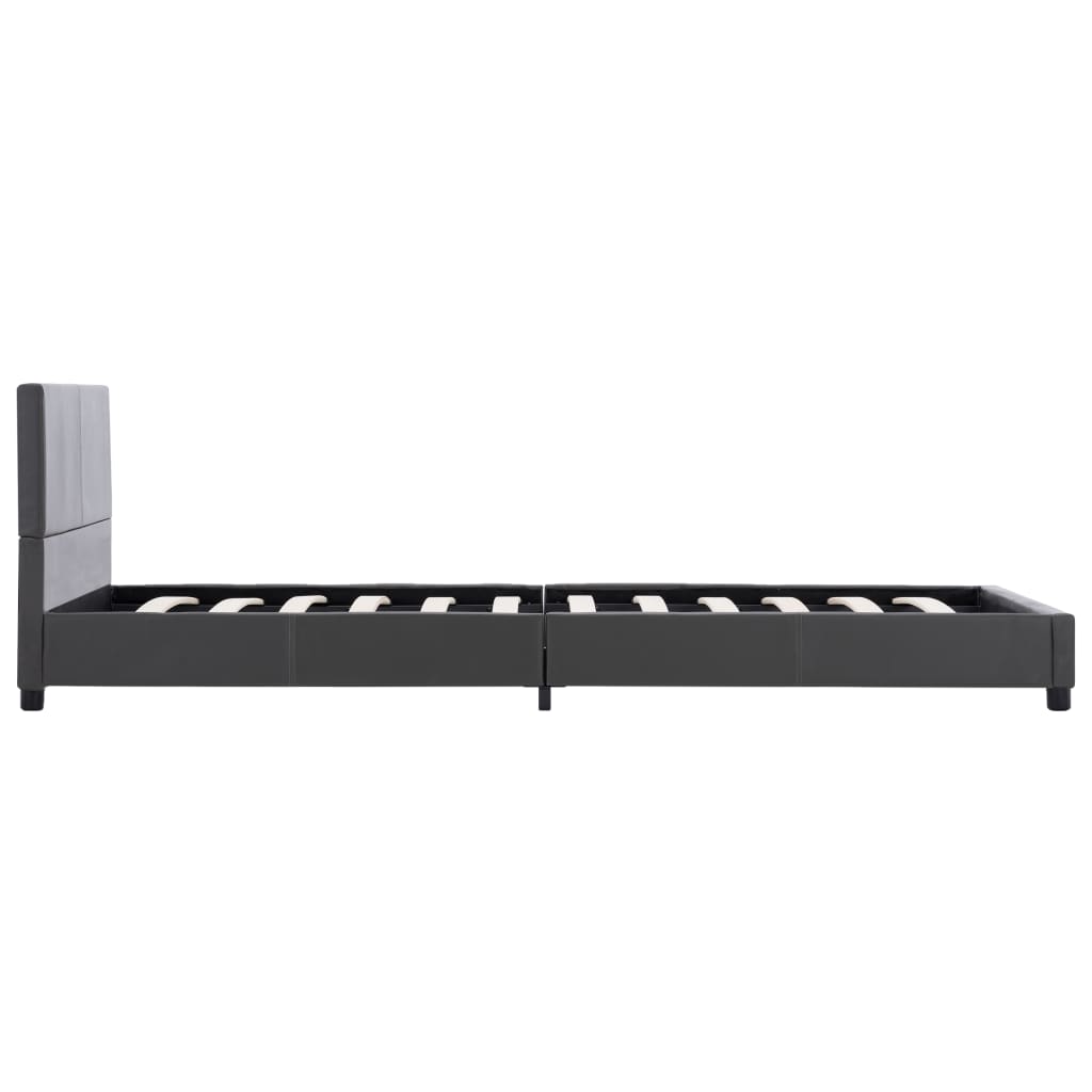 Cadre de lit Gris Similicuir 100 x 200 cm - XIOS