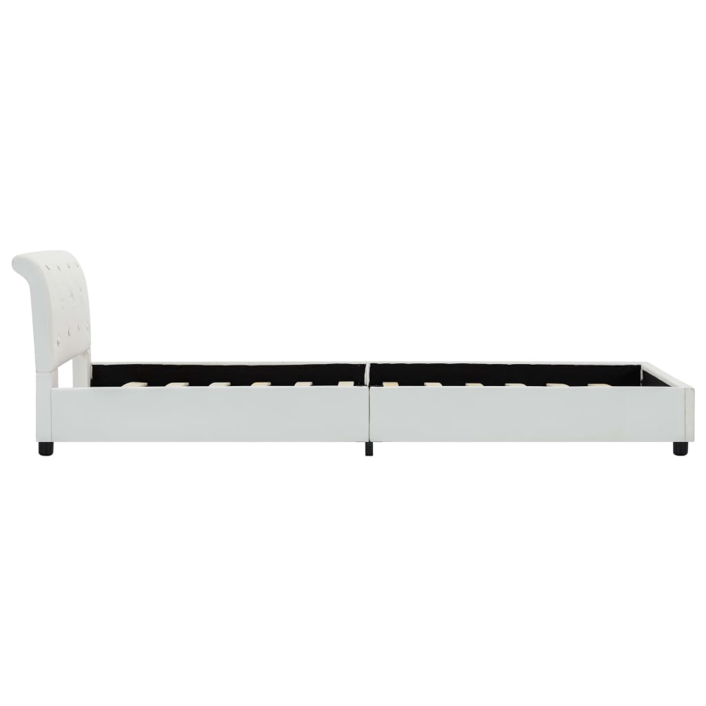 Cadre de lit sans matelas blanc similicuir 90x200 cm - XIOS