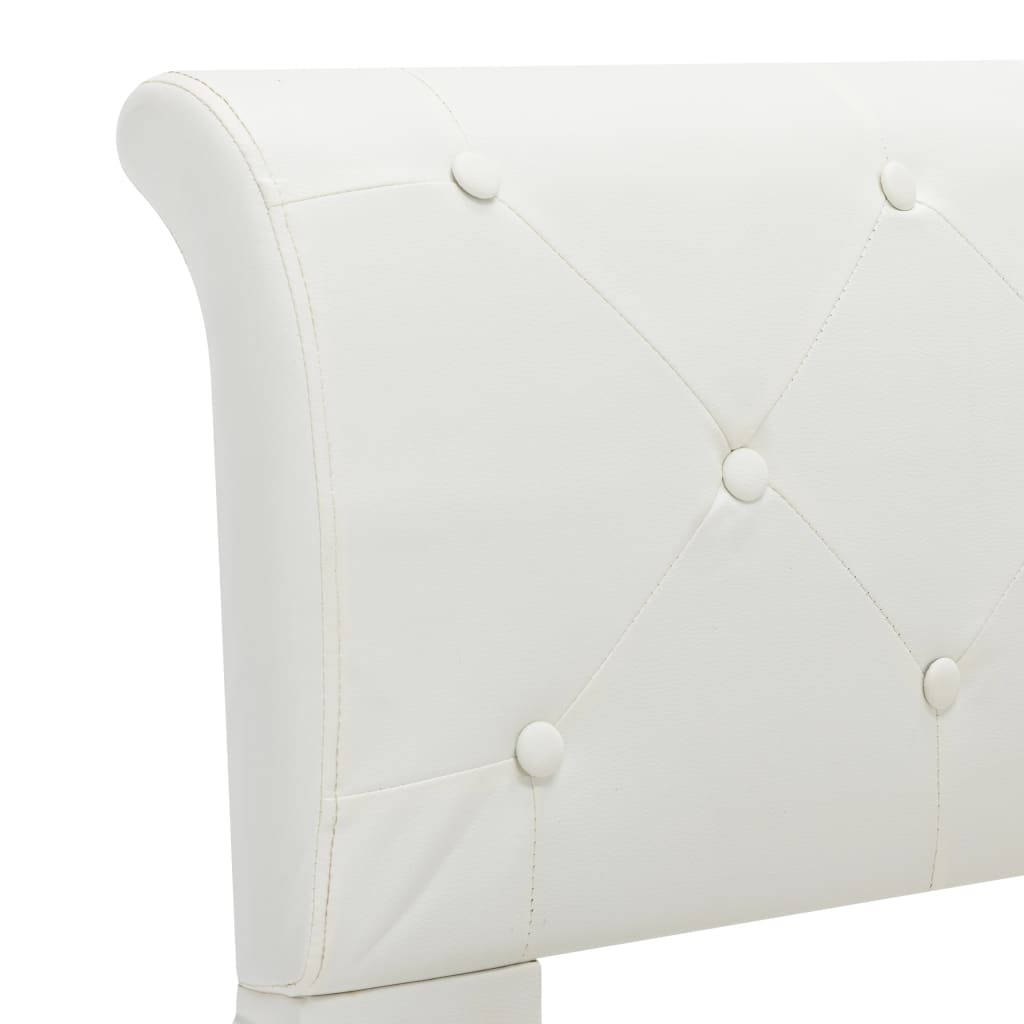 Cadre de lit sans matelas blanc similicuir 160x200 cm - XIOS