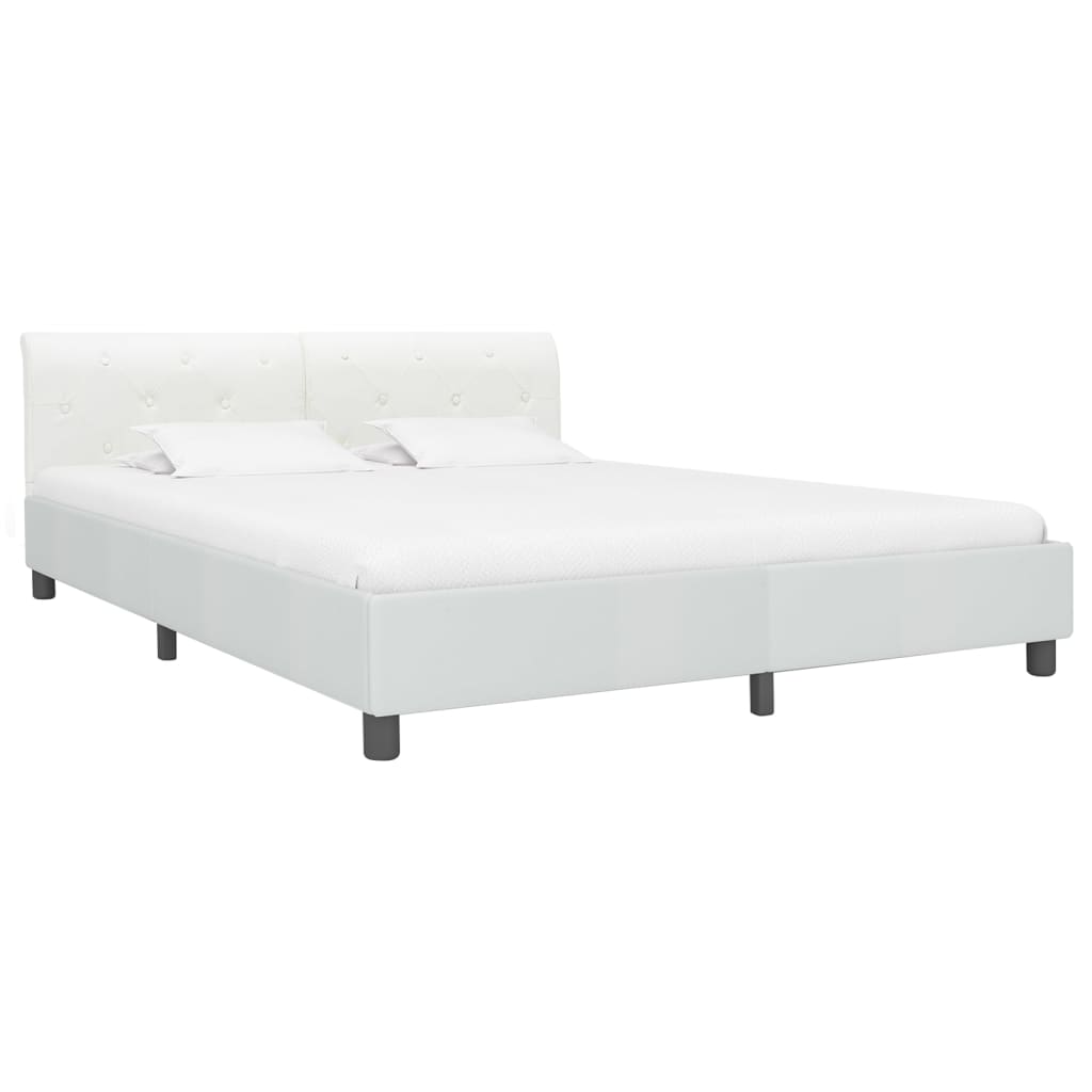 Cadre de lit Blanc Similicuir 180 x 200 cm - XIOS