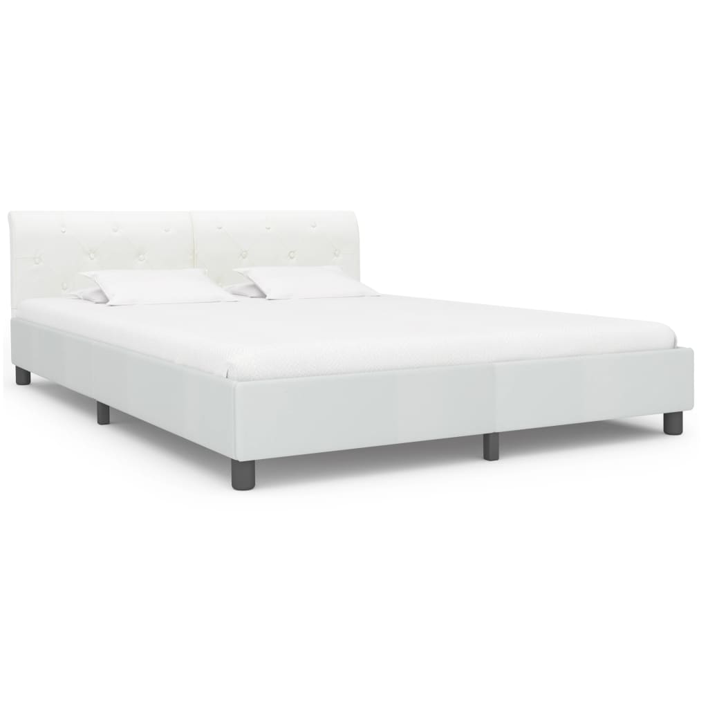 Cadre de lit Blanc Similicuir 180 x 200 cm - XIOS