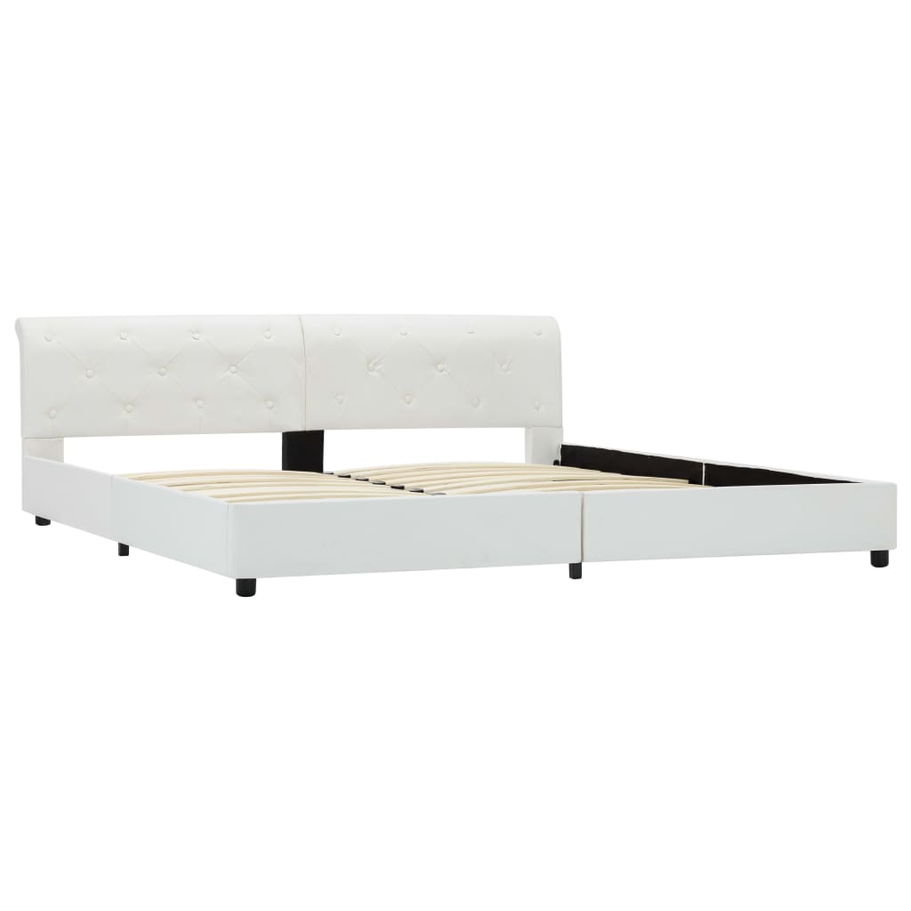 Cadre de lit Blanc Similicuir 180 x 200 cm - XIOS