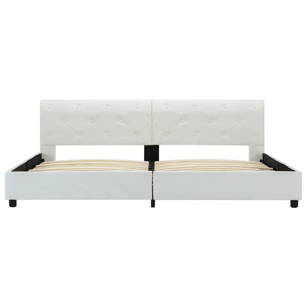 Cadre de lit Blanc Similicuir 180 x 200 cm - XIOS
