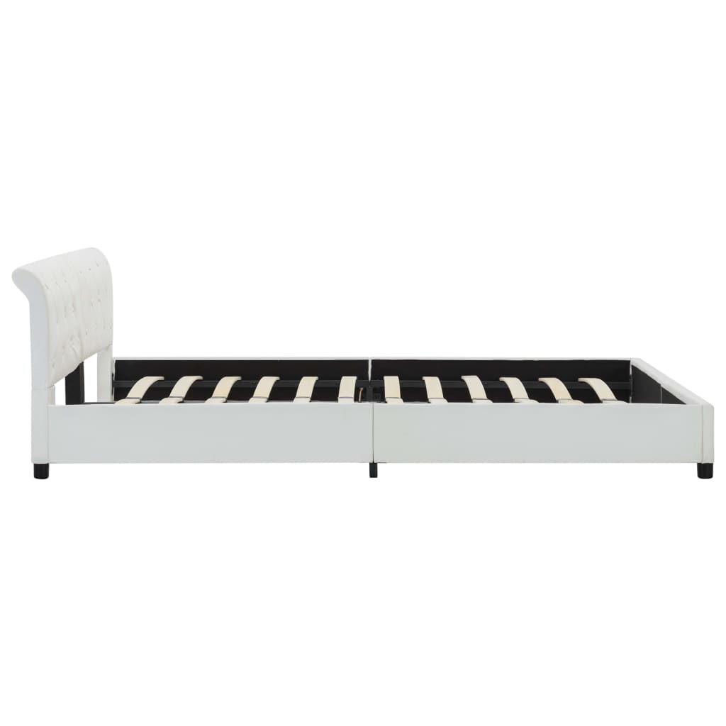 Cadre de lit Blanc Similicuir 180 x 200 cm - XIOS