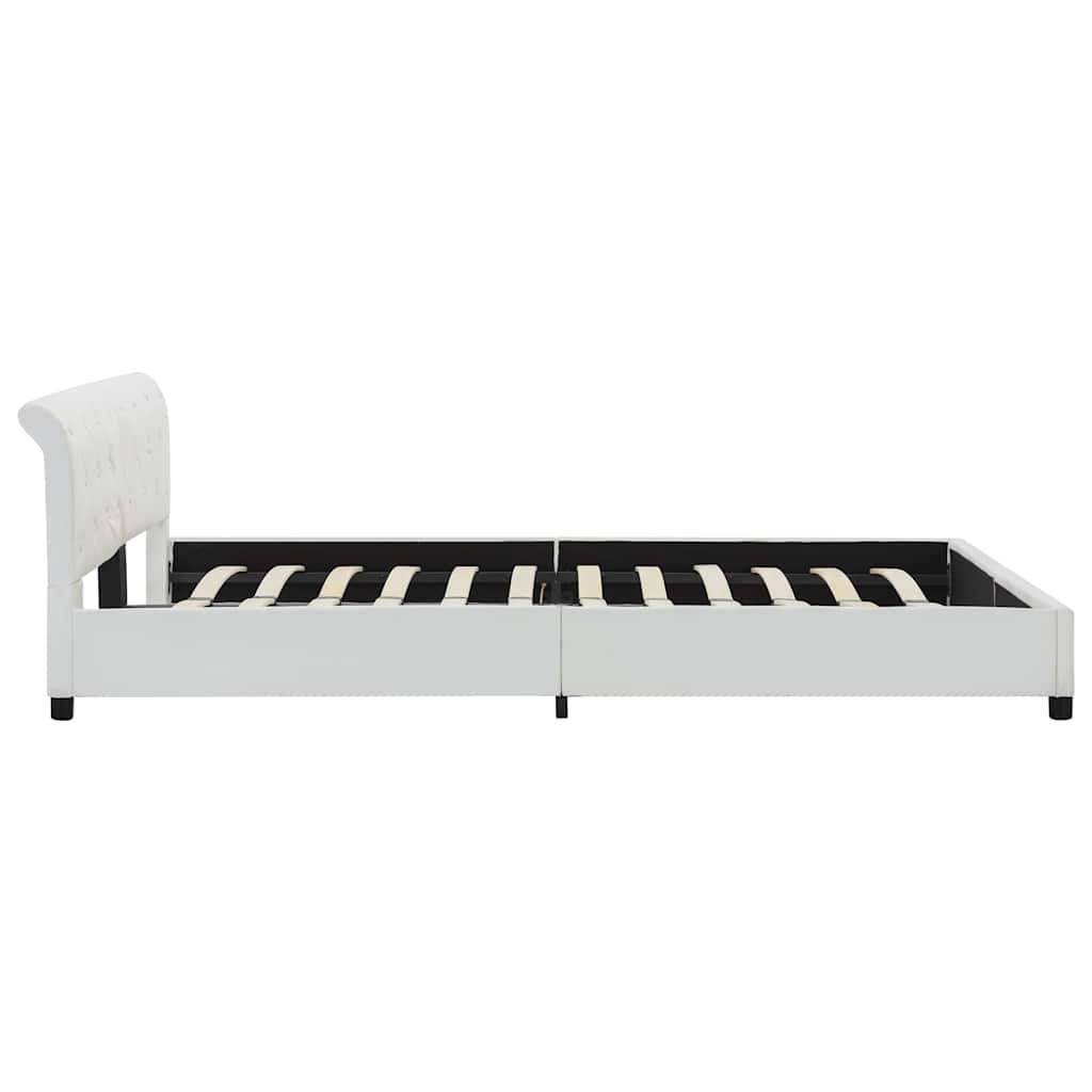 Cadre de lit Blanc Similicuir 180 x 200 cm