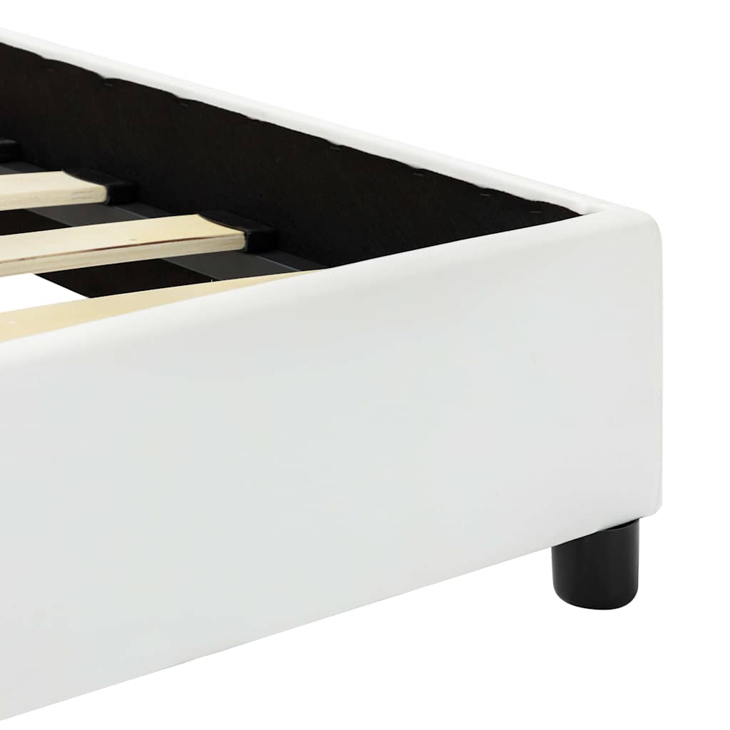 Cadre de lit Blanc Similicuir 180 x 200 cm