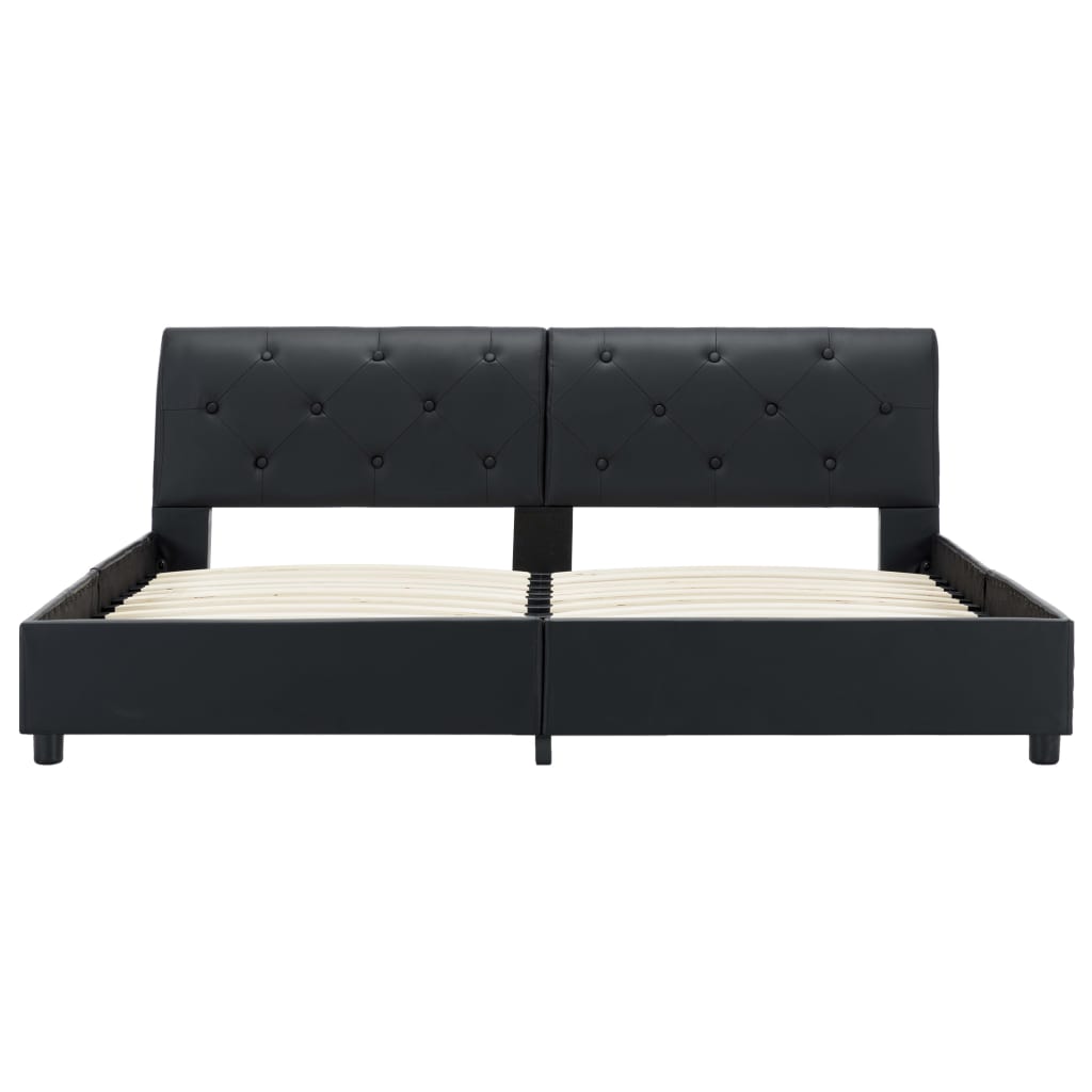 Cadre de lit Noir Similicuir 160 x 200 cm - XIOS