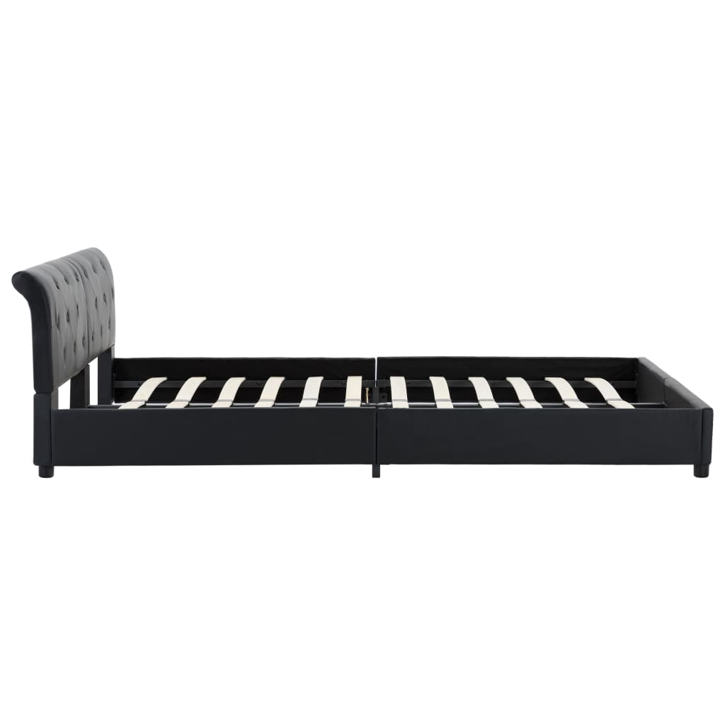 Cadre de lit Noir Similicuir 160 x 200 cm - XIOS