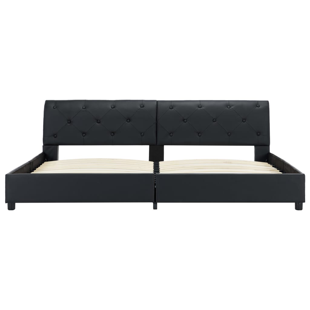 Cadre de lit Noir Similicuir 180x200 cm - XIOS