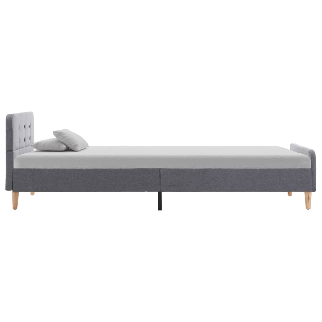 Cadre de lit sans matelas gris clair tissu 90x200 cm - XIOS