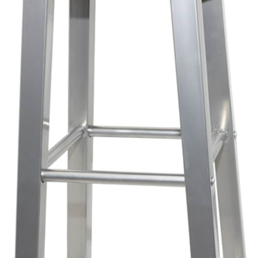 Tabourets de bar lot de 4 argenté et marron MDF - XIOS